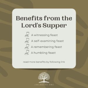 beneifts of lords supper